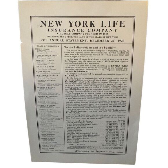 Vintage 1934 New York Life Insurance Company Ad Advertisement - Picture 4 of 5